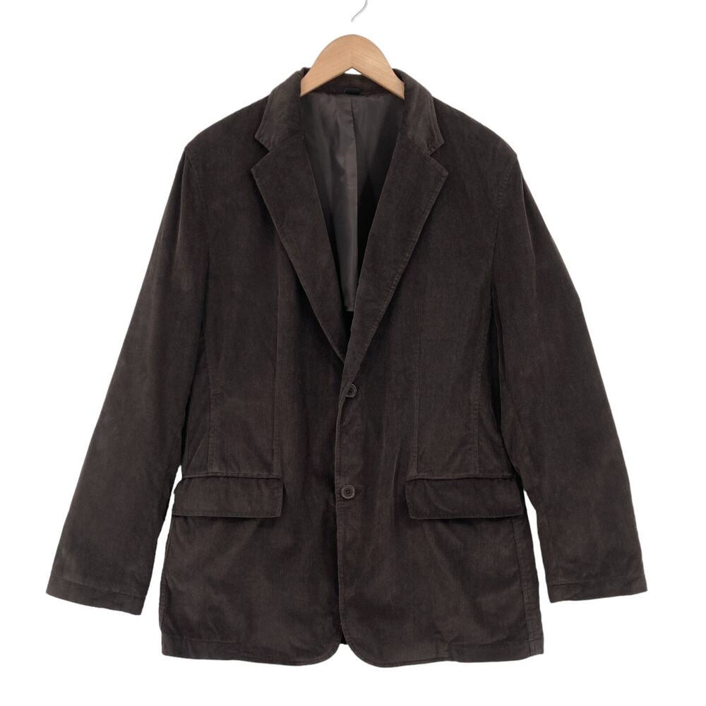Alfani Blazer Jacket Mens Medium Brown Corduroy Vented Single Breasted 2 Button